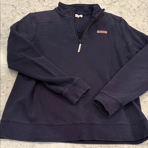 Vineyard Vines Women’s Navy Shep Shirt, Quarter-Zip Pullover